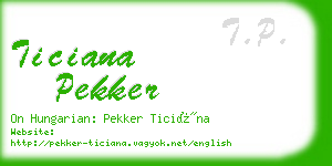ticiana pekker business card